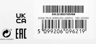 Гарнитура Logitech ZONE TWS,  для компьютера/мобильных устройств, вкладыши,  Bluetooth, черный [985-001082]