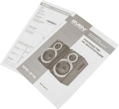 Колонки Sven SPS-619,  2.0,  черный [sv-011277]
