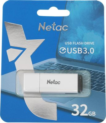 Флешка USB NETAC U185 32ГБ, USB3.0, белый [nt03u185n-032g-30wh]