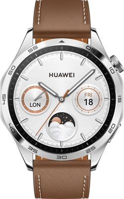 Смарт-часы Huawei Watch GT 4 Phoinix-B19L,  46мм,  1.43",  коричневый/серебристый [55020bgx]