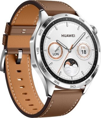 Смарт-часы Huawei Watch GT 4 Phoinix-B19L,  46мм,  1.43",  коричневый/серебристый [55020bgx]