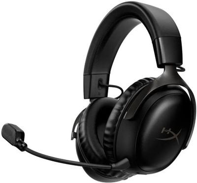 Гарнитура игровая HYPERX Cloud III,  для компьютера и игровых консолей, мониторные,  радио, черный [77z45aa]