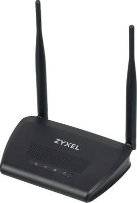 Wi-Fi роутер ZyXEL NBG-418NV2-EU0101F,  N300,  черный
