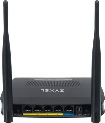 Wi-Fi роутер ZyXEL NBG-418NV2-EU0101F,  N300,  черный