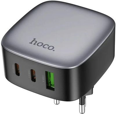 Сетевое зарядное устройство Hoco CS33A,  USB + 2xUSB type-C,  30Вт,  3A,  черный