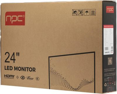 23.8" Монитор NPC MF240A,  1920x1080,  IPS,  75Гц,  1хHDMI,  1хDP,  черный