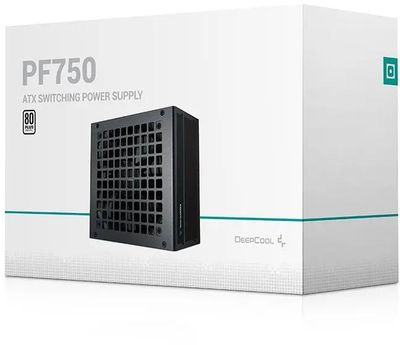 Блок питания DeepCool PF750,  750Вт,  120мм,  черный, retail [r-pf750d-ha0b-eu]