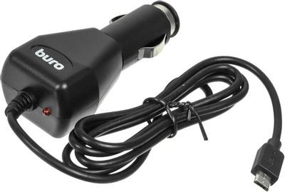 Автомобильное зарядное устройство Buro XCJ-048-EM-1A,  microUSB,  5Вт,  1A,  черный