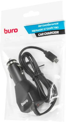 Автомобильное зарядное устройство Buro XCJ-048-EM-1A,  microUSB,  5Вт,  1A,  черный