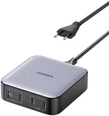Сетевое зарядное устройство UGREEN CD328,  USB A + 3 х USB type-C,  100Вт,  3A,  серый [90928]