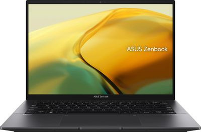 Ноутбук ASUS Zenbook 14 UM3402YA-KP854 14", IPS, AMD Ryzen 5 7430U 2.3ГГц, 6-ядерный, 16ГБ LPDDR4, 512ГБ SSD,  AMD Radeon, без операционной системы, черный [90nb0w95-m01kz0]