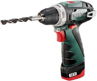 Дрель-шуруповерт METABO PowerMaxx BS Basic, 2Ач,  с двумя аккумуляторами [600080500]