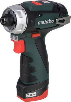 Дрель-шуруповерт METABO PowerMaxx BS Basic, 2Ач,  с двумя аккумуляторами [600080500]