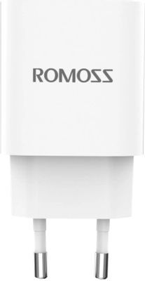 Сетевое зарядное устройство Romoss AC20T,  USB-C + USB-A,  3A,  белый