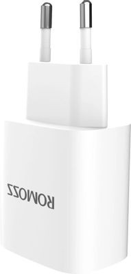 Сетевое зарядное устройство Romoss AC20T,  USB-C + USB-A,  3A,  белый