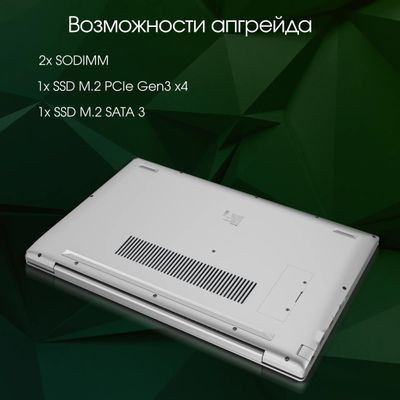 Ноутбук DIGMA PRO Breve 15.6", IPS, AMD Ryzen 5 5500U 2.1ГГц, 6-ядерный, 8ГБ DDR4, 512ГБ SSD,  AMD Radeon, Windows 11 Professional, серебристый [dn15r5-8dxw03]