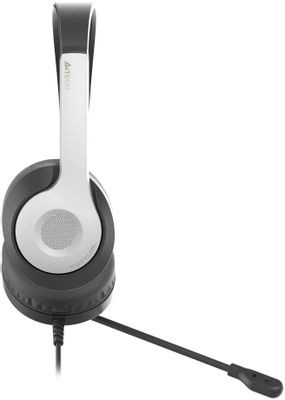 Гарнитура A4TECH Fstyler FH100U,  для компьютера, накладные,  проводные, белый  / черный [fh100u (panda)]
