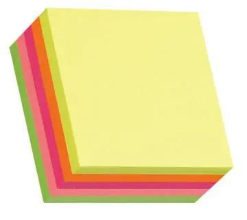 Блок самоклеящийся бумажный STICK`N 21203, 51x51, 250 л, 5 цв, неон