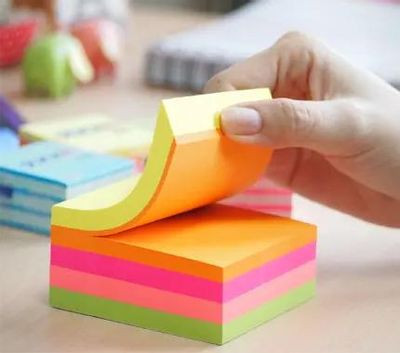 Блок самоклеящийся бумажный STICK`N 21203, 51x51, 250 л, 5 цв, неон