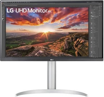 27" Монитор LG UltraFine 27UP850N-W,  3840x2160,  IPS,  2хHDMI,  1хDP,  1хType-С, белый и серебристый [27up850n-w.aruz]