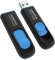 Флешка USB A-Data DashDrive UV128 64ГБ, USB3.0, черный и синий [auv128-64g-rbe]