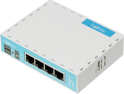 Wi-Fi роутер MIKROTIK hAP lite,  N300,  белый [rb941-2nd]