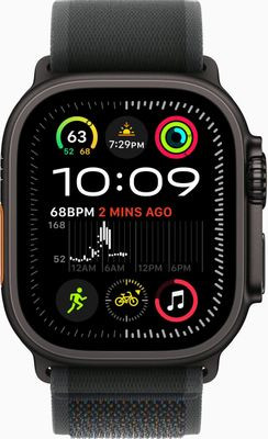 Смарт-часы Apple Watch Ultra 2 2024 A2986,  49мм,  черный/черный титан [mx4v3zp/a]