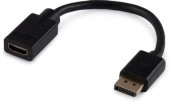 Переходник Buro DisplayPort (m) -  HDMI (f),  черный [bu-hdmi(f)-dp(m)]