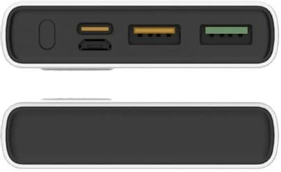 Внешний аккумулятор (Power Bank) PERO PB05,  10000мAч,  белый [pb05wh]