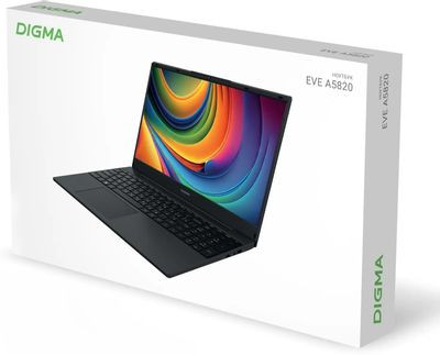 Ноутбук Digma EVE A5820 15.6", IPS, AMD Ryzen 3 3200U 2.6ГГц, 2-ядерный, 16ГБ DDR4, 512ГБ SSD,  AMD Radeon  интегрированное, Windows 11 Professional, черный [dn15r3-adxw01]