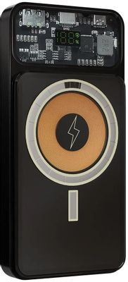 Внешний аккумулятор (Power Bank) LYAMBDA LWC-101,  10000мAч,  черный/бронзовый