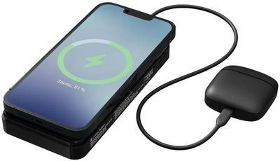 Внешний аккумулятор (Power Bank) LYAMBDA LWC-101,  10000мAч,  черный/бронзовый
