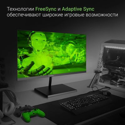 21.5" Монитор Digma Progress 22A501F,  1920x1080,  VA,  100Гц,  1хHDMI,  1хDP,  черный [dm22vb01]