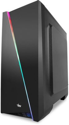 Компьютер iRU Game 320A5GE,  AMD Ryzen 5 5500,  DDR4 16ГБ, 512ГБ(SSD),  NVIDIA RTX3050 - 8 ГБ,  Free DOS,  черный [2000629]