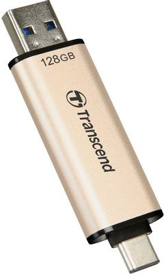 Флешка USB Transcend Jetflash 930С 128ГБ, USB3.0, золотистый и черный [ts128gjf930c]