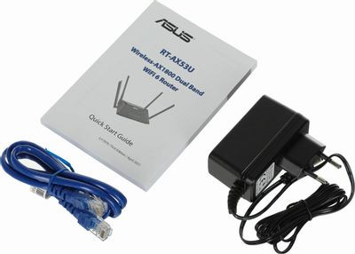 Wi-Fi роутер ASUS RT-AX53U,  AX1800,  черный