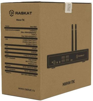 Неттоп RASKAT Standart 507,  Intel Core i5 12400,  DDR4 16ГБ, 512ГБ(SSD),  Intel UHD Graphics 730,  noOS,  черный [standart507168816]