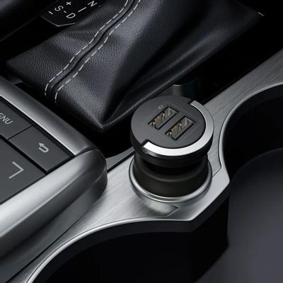 Автомобильное зарядное устройство Deppa 2xUSB,  10Вт,  2.1A,  черный [11204]