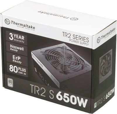 Блок питания Thermaltake TR2 S,  650Вт,  120мм,  черный, retail [ps-trs-0650npcweu-2]