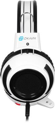 Гарнитура игровая Oklick HS-G300 ARMAGEDDON,  для компьютера, мониторные,  проводные, белый  / черный [361558]