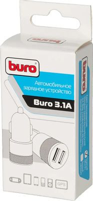 Автомобильное зарядное устройство Buro TJ-189,  2xUSB,  15.5Вт,  2.1A,  черный