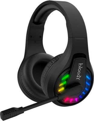Гарнитура игровая A4TECH Bloody GR230,  для компьютера, мониторные,  Bluetooth, черный