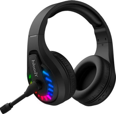 Гарнитура игровая A4TECH Bloody GR230,  для компьютера, мониторные,  Bluetooth, черный