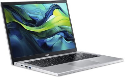 Ноутбук Acer Aspire Go AG14-31P-P7CL 14", IPS, Intel N200 1ГГц, 4-ядерный, 8ГБ LPDDR5, 512ГБ SSD,  Intel UHD Graphics, без операционной системы, серебристый [nx.kxecd.003]