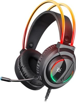 Гарнитура игровая Defender Flame,  для компьютера и игровых консолей, накладные,  проводные, черный  [64555]