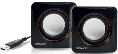 Колонки SunWind SW-SP100,  2.0,  черный