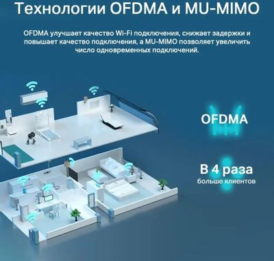 Wi-Fi роутер TP-LINK Archer AX53,  AX3000,  черный