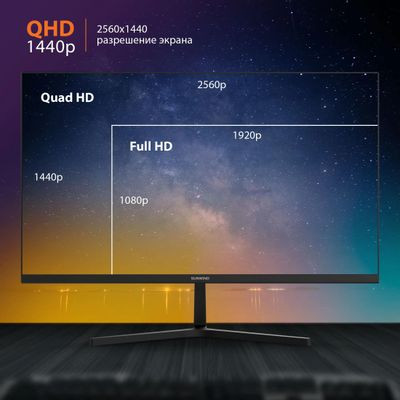 27" Монитор SunWind SM-27QI201,  2560x1440,  IPS,  75Гц,  2хHDMI,  1хDP,  черный [sm27sb02]