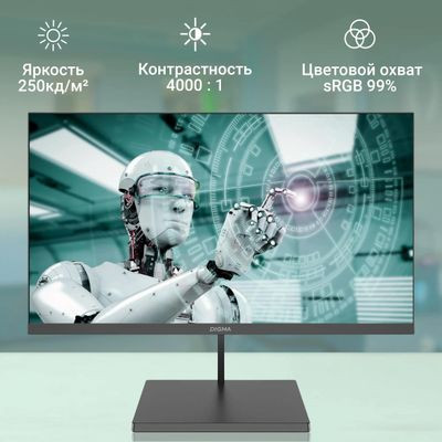27" Монитор Digma Progress 27A501F,  1920x1080,  VA,  100Гц,  1хHDMI,  черный [dm27vb01]