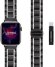 Ремешок LYAMBDA Libertas для Apple Watch Series 3/4/5/6/SE/7, черный/серебристый шеврон [ds-apg-06-40-bs]